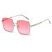 Men's Sunglasses Large Frame Fashion Square Metal Carved Gradient Color Anti Ultraviolet_viptrois.com