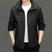 2024 Men's Business Solid Color Spring And Autumn Removal Hat Jacket High-end Trend Casual Versatile Jacket_viptrois.com