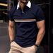 Men's Clothing Summer Polo Shirt Pull On Men's Muscle Sports Short Sleeved Polo Shirt_viptrois.com