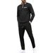 Men's Casual Sports Suit Spring Autumn New All Match Solid Color Lapel Waffle Outdoor Clothing Set_viptrois.com