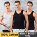 Men's Clothing Men's 100% Cotton Sleeveless Vest Versatile Sports Swing White Undershirt For Middle Aged And Elderly_viptrois.com