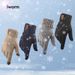 Warm alpaca men's winter wool gloves with thick knit touch screen gloves_viptrois.com