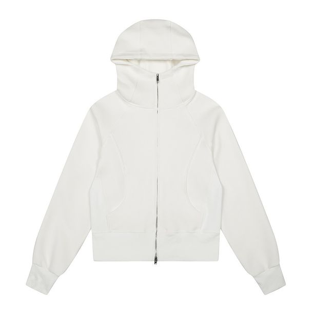 Vibe Tendy Ameican Style Hooded Tutleneck Sweatshit Loose Casual Men's Sping Autumn Double Zippe Jacket_viptrois.com