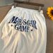 American-style Street Letter Embroidery Sports For Men And Women, Trendy Brand, Summer Loose Mesh Breathable Basketball Short_viptrois.com
