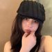 Korean Version Vintage Frayed Edge Forward Cap For Women Spring Summer Versatile Face Slimming Niche Design Reversible_viptrois.com