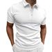 Summer New Men's Polo Shirt Short Sleeve Button T-Shirt Top_viptrois.com