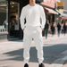Men’s Loose-Fit Jacquard Sweatshirt Set – Casual Workwear & Commuter Outfit For Autumn/Winter (Black/White/Army Green, M-XXXL)_viptrois.com