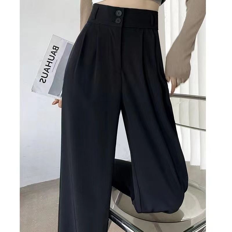 Women's High-Waisted Summer Dress Pants – Office To Brunch Straight Leg Trousers (S-5XL) – Stretch Polyester Wide-Leg Flow With Hidden Pockets_viptrois.com