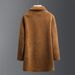 Men's Reversible Shearling Jacket – Slim-Fit Lambskin Coat With Stand Collar (M-4XL, Black/Blue/Coffee)_viptrois.com