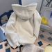 Cityboy Teen Design Sense Niche Fleece Thickened Sweater Autumn And Winter 2024 New Loose Hooded Jacket_viptrois.com
