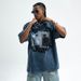 American Street Style 250G Washed Vintage Printed Short Sleeve T-Shirt Unisex Pure Cotton Loose Fit_viptrois.com