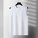 220G Pure Cotton Sleeveless T-shirt For Men, Summer Youth Loose Fit Gym Sports Round Neck Tank Top Trendy Brand_viptrois.com