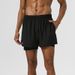 Men's Clothing New Two Piece Sports Shorts Elastic Breathable Three Piece Pants Marathon Training Reflective Strip Fitness Shorts_viptrois.com