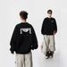 Heavy High Street Hatless Top Sweater Premium Printing Crew Neck Ruffian Handsome Long Sleeve Letter Demon American Autumn Men_viptrois.com