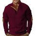 "Men's 3D Jacquard Pullover – Half-Zip Stand Collar (Lightweight, Textured Design)"_viptrois.com