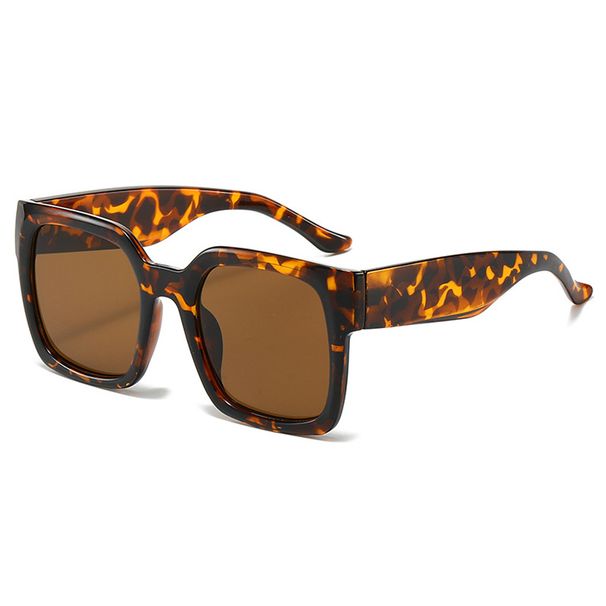 Dopamine Sunglasses For Women - UV400 Large Square Frame With Wide Legs (Trendy 2025 Design, Small Face Fit)_viptrois.com