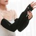 Light And Breathable Sunscreen Hand Sleeves Ice Silk Sleeves Women's Long UV Protection Arm Guards Loose Gloves_viptrois.com