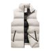Men's Quilted Vest – Thickened Polyester Puffer Sleeveless Jacket, Oversized Fit With Side Pockets (M-5XL) Streetwear Layering Piece_viptrois.com