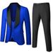 Men's Clothing Slim Three Piece Suit Men's Suit Wedding Business Casual Dress Large Size_viptrois.com