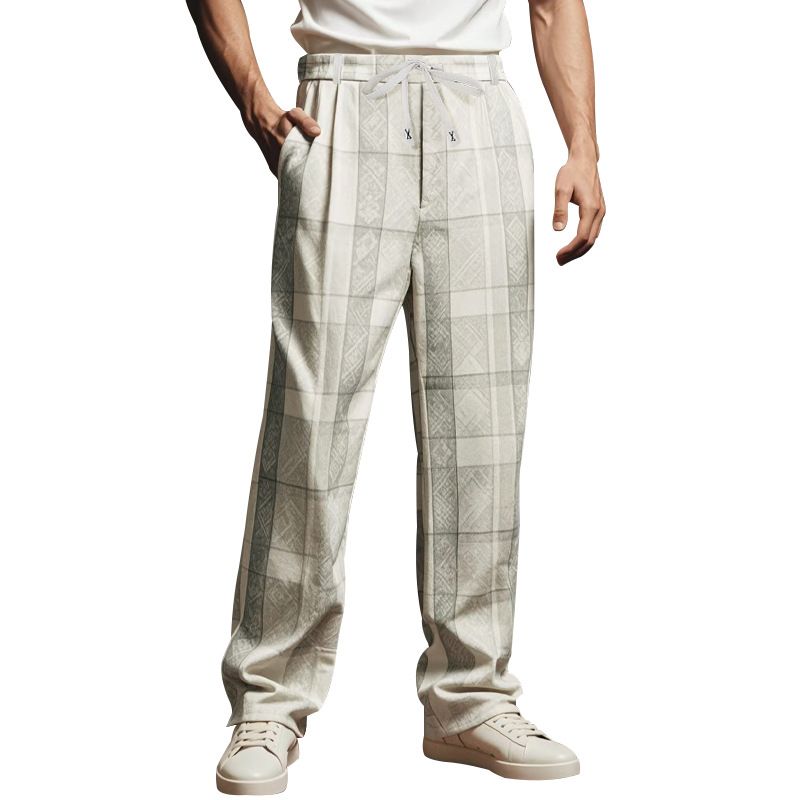 Men's Clothing Thin Loose Casual Trend Business Simple Sports Wide Leg Trousers_viptrois.com