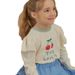 Spot Spring New Products PS Korean Children's Casual Loose Trendy English Cherry Bubble Long Sleeve Sweater_viptrois.com
