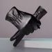 Touch screen PU leather gloves Men's PU cycling plus fleece warm women's ski gloves_viptrois.com