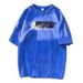 220g Pure Cotton Trendy Brand American Street Cross Print Half Oversized Short Sleeved T-shirt For Men_viptrois.com