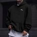 Men's Casual Hooded Pullover Sweatshirt With Mountain Print, Drawstring Hood & Kangaroo Pocket - Lightweight Long Sleeve Streetwear_viptrois.com