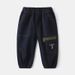 2025 New Children's Pants Wholesale Boys' Pants Baby Handsome Embroidery Striped Casual Pants Cuffed Single Pants_viptrois.com