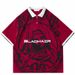 Men's Clothing Summer New Street Fashion V Nun Print Unisex Loose Pullover T Shirt_viptrois.com