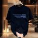 Men's Clothing Summer New Style Handsome Printing Loose Casual Heavy Short Sleeved T Shirt All Match Half Sleeved Top_viptrois.com