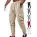 Men's Plaid Jogger Pants – Stylish Checkered Cargo Pants With Drawstring Waist & Belt Loops (6 Colors, S-XXXL)_viptrois.com