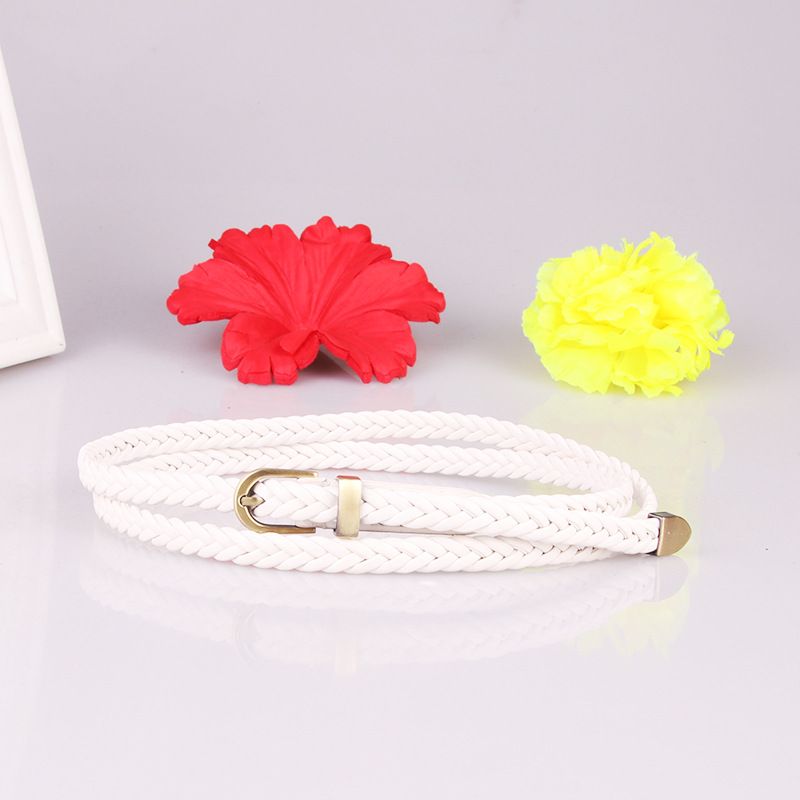 New woven belt for women, versatile thin belt with pin buckle, women's rope decoration_viptrois.com