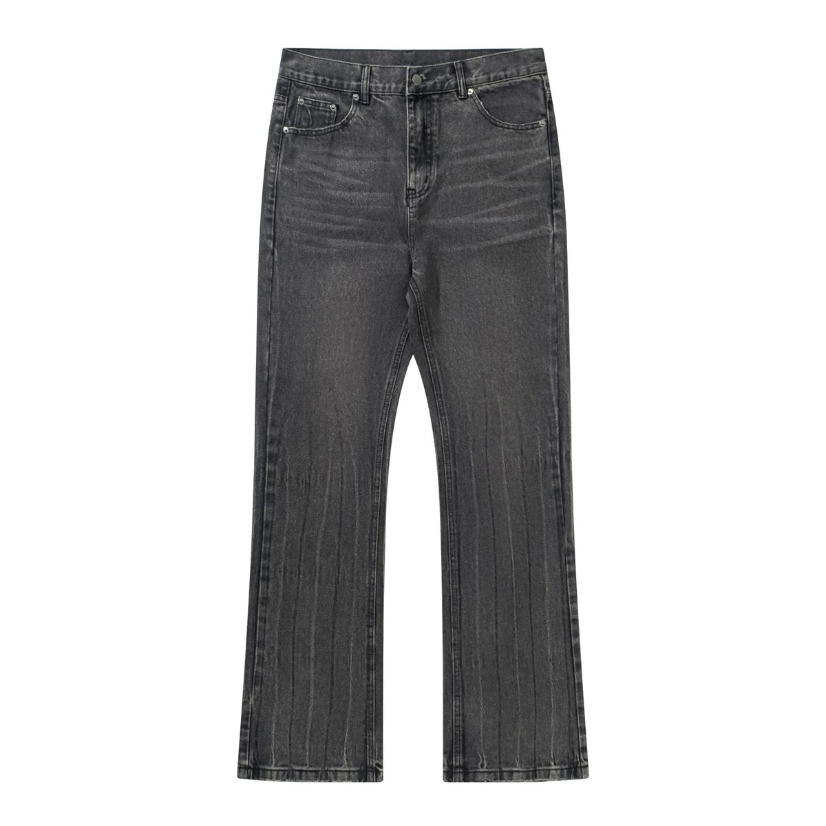 Men's Clothing Niche Washed Damaged Old Flared Denim Casual Trousers Flared Jeans With Holes_viptrois.com
