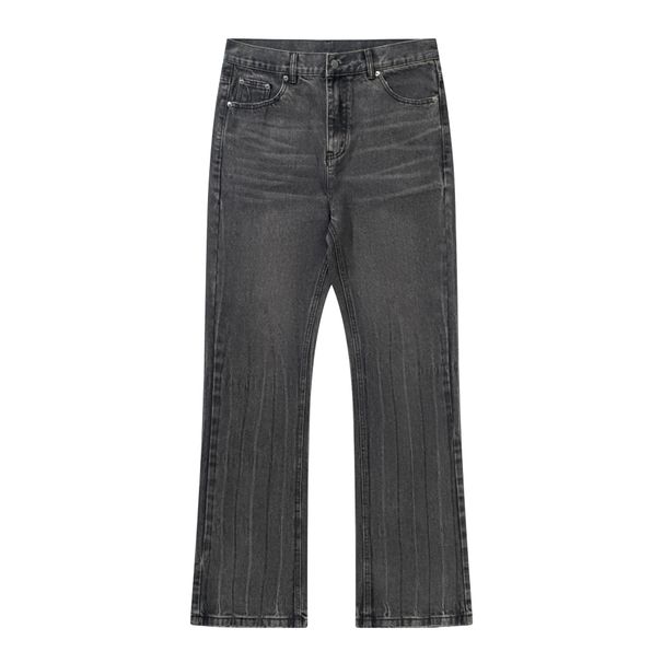 Men's Clothing Niche Washed Damaged Old Flared Denim Casual Trousers Flared Jeans With Holes_viptrois.com