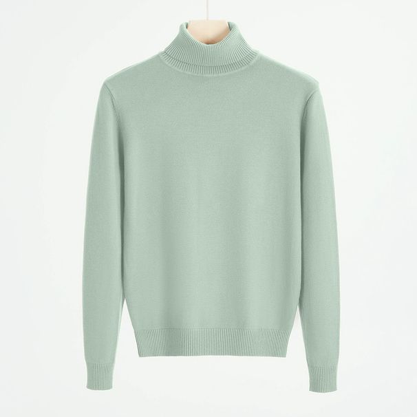 Unisex Style High Neck Sweater – Soft & Breathable Polyester Knit, Slim Fit Ribbed Hem, All-Season Essential_viptrois.com