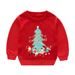 Cozy Christmas Kids Sweatshirt With Reindeer & Snowman Print, Soft Cotton Blend Pullover For Boys And Girls (8-16 Years, 100-160cm)_viptrois.com