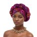 New Fashion Temperament Small Print Stamping Fried Dough Twists Braid Hat Muslim Baotou Headband_viptrois.com