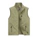 "Men's Utility Vest – Lightweight Nylon Multi-Pocket Photographer Fishing Vest With Stand Collar (8 Colors, M-6XL)"_viptrois.com