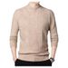 Jacquard Sweater Men's Autumn And Winter Warm Round Neck Knitted Sweater Slim Fitting Thread Jacket_viptrois.com