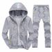 Men's Spring And Autumn Casual Suit Hooded Sports Fashion Color Zipper Men's Two-piece Set Casual Versatile_viptrois.com