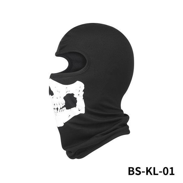 Skull Print Motorcycle Balaclava - Lightweight Polyester Helmet Liner For Men & Women - Breathable Riding Face Mask For All Seasons (6 Color Options)_viptrois.com