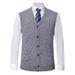 Men's Men's Wool Blended V Neck Knitted Cardigan Vest Cardigan Sweater Colorblock Casual Sleeveless Vest_viptrois.com