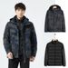 Men's 3-in-1 Waterproof Hiking Jacket With Detachable Down Liner - All-Season Windproof Shell For Mountaineering, Skiing & Urban Commute (Black/Camo)_viptrois.com