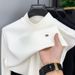 Men's Clothing Half High Collar Double Sided Velvet Bottoming Shirt Thick Warm Inner Wear Sweater Men's Long Sleeved T_viptrois.com