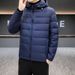 Nordmann Lightweight Hooded Down Jacket 2025 Winter New Men's Fashion Casual Simple Comfortable Warm Coat_viptrois.com