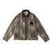 Color Blocking Leopard Print Denim For Men, Spring Autumn American Style Lapel, High Loose Fit, Cool And Explosive_viptrois.com