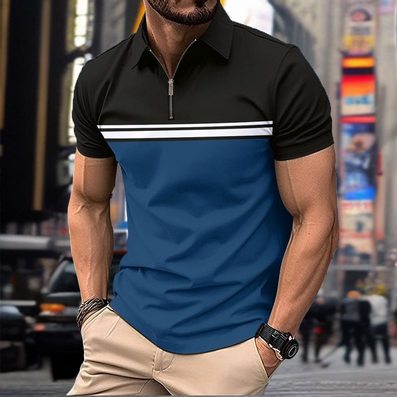 2024 Men's Polo T-Shirts For Men Original T-Shirt Summer Men's Short-Sleeved Intercolored Lapel New In Tops & Tees Clothes_viptrois.com