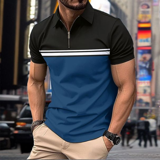 2024 Men's Polo T-Shirts For Men Original T-Shirt Summer Men's Short-Sleeved Intercolored Lapel New In Tops & Tees Clothes_viptrois.com