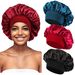 solid color wide brim elastic adult sleeping cap men and women fashion hair care beauty shower cap satin chemotherapy cap_viptrois.com